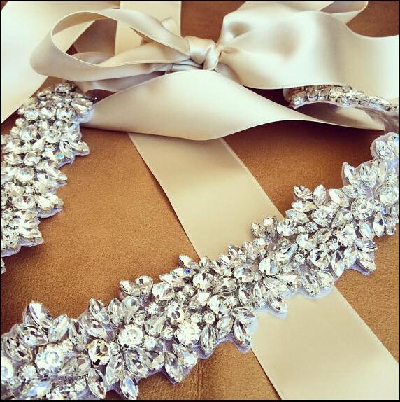 Bridal wedding accessories wedding belt girdle diamonds crystal handmade accessories European and American style jewelry 2017 top quality