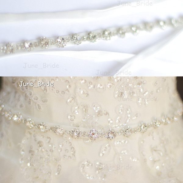 High Quality Bridal Sash Glass Crystal Rhinestone Bridal Belt Bridal Accessory Special Occasion Dress Sash Casual Belt with Ribbon Tie Backs