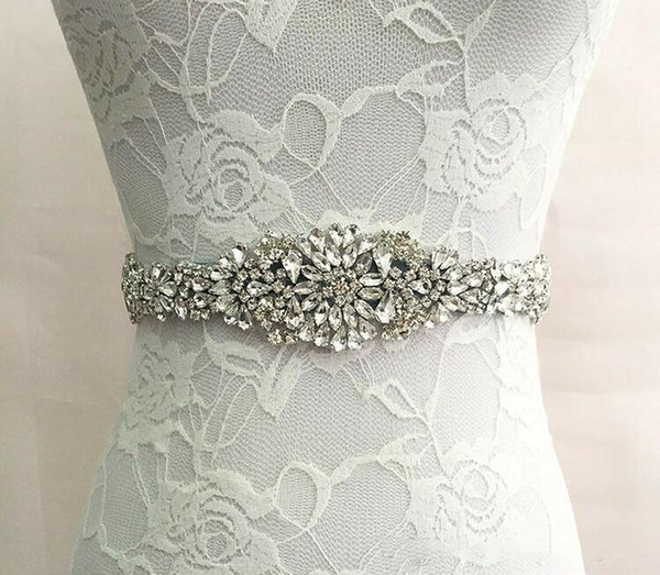 100% Hand Made Luxury Bridal Belt Accessories 2019 Fashion Rhinestone Adornment Wedding Dresses Sashes Jewelry In Stock