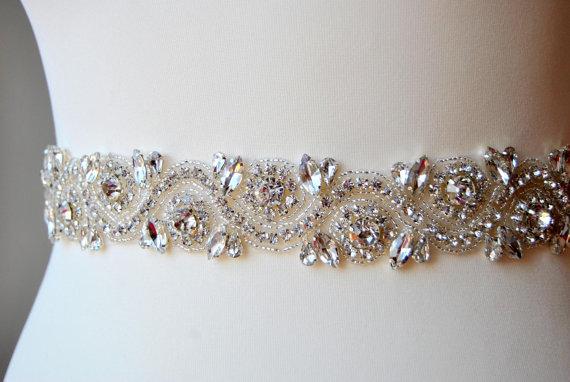 Crystal Wedding Belt Bridal Sash Rhinestone Crystal Sash Wedding Dress Belt Crystal Rhinestone DIY Wedding Sash