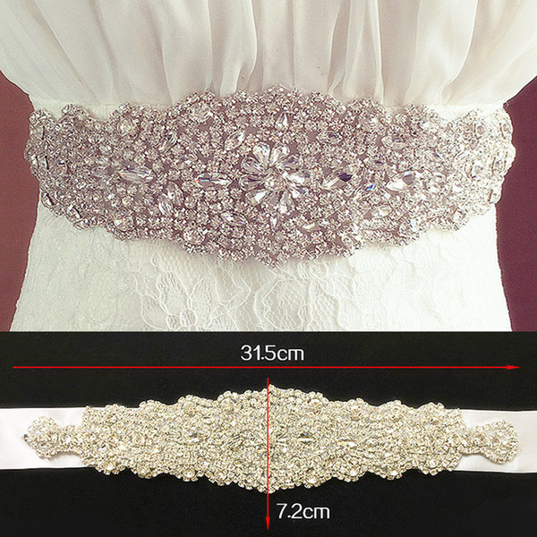 Bright Bridal Belt Wedding Rhinestone Faux Gorgeous Princess Sashes Bridesmaid Dress Sash Wedding Accessories Multi Color Ribbon BW61