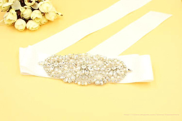 100% Actual Picture Cheap Dazzing Bling Bling Sashes and Belts Bridal Sashes Rhinestone Crystal Beads Vintage Party Evening Accessories