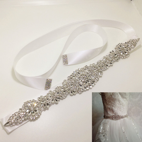 2019 Wedding Belt For Wedding Dresses Full Crystal Rhinestone Luxury Bridal Wedding Sashes In Stock Cheap Sash