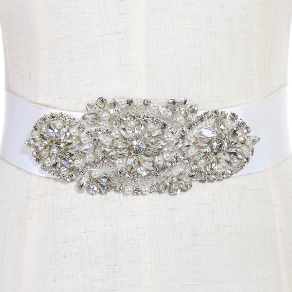 Fashionable Bridal Sashes and Belts Wedding Dress Sash for Wedding Beaded Rhinestone Crystal Wedding Belt Cheap CPA783