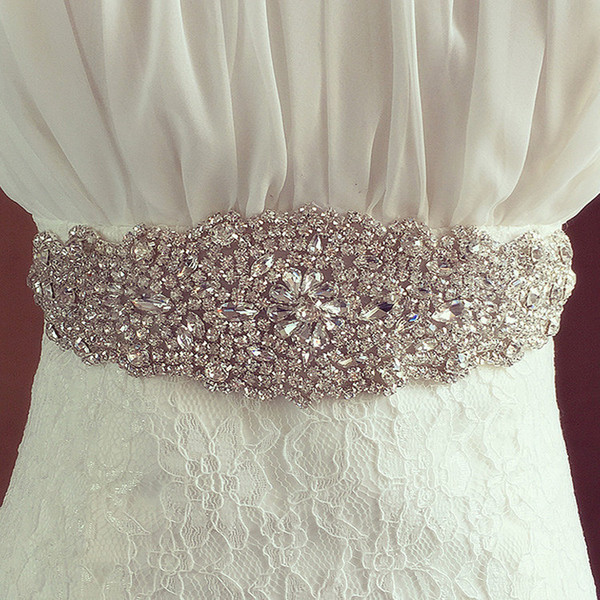 Sparkly Crystals Rhinestones Luxury Handmade Wedding Belt 10 Different Colors Wedding Accessories Sashes for Bridal gelinlik aksesuarlar