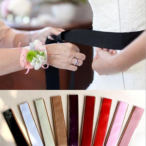 2019 Bridal Sash Belts For Wedding Dresses DIY Bowknot Ribbon 270cm Super Long Prom Evening Princess Burgundy White Red Black Blush Pink