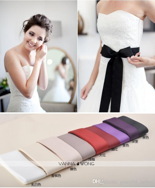 Elegant Bridal Sashes & Belts For Wedding Dress Belts 2015 Bridal Accessories 9 Colors Available 5cm x 270cm Bridal Sash