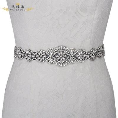 Bride handmade beaded luxury rhinestone wedding belt spot wholesale / ivory white bride belt / into the store to choose more styles