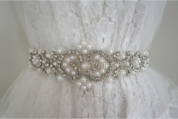 2017 Vinatge Wedding Belts Bridal Sash With Luxury Beads Pearls 5.3*62.5cm Deroration 3 Meter Long Bridal Belts Wedding Accessories Popular