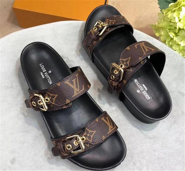 Fashion Luxury designer sandals forward 2020 hot sale sandals for men and women designer flat slippers High quality Flower Printed Slippers