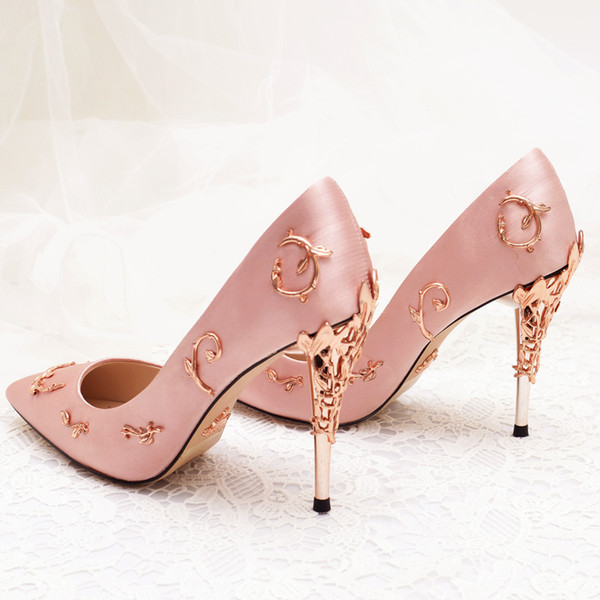 Real Show Luxury Wedding Shoes Women Designer Sandals Women Pumps New Fashion Ladies Party Shoes