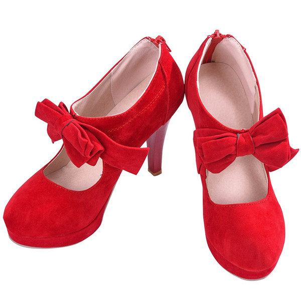 2022Red Bridal Wedding Shoes Round Toe Bowtie Hollow Stiletto Heel Wedding Shoes High Quality Cheap Women's Boots Party CPA1113