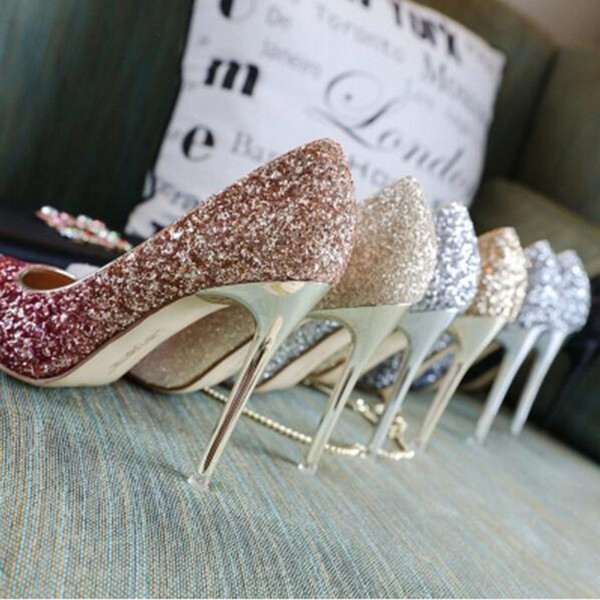 New fashion wedding shoes Blingbling High heels women's Shoe wedding bridal shoes Bridal Shoes for evening/prom/party