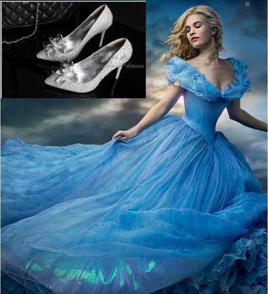 New Arrival Cinderella High Heels Crystal Wedding Shoes Celebrity Thin Heel Rhinestone Platform Butterfly Cinderella Crystal Shoes