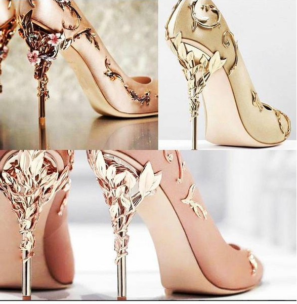 Hot Sale New style point high heels shoes pointed high-heeled shoes fine silks and satins British wind lighter pair sexy wedding shoes