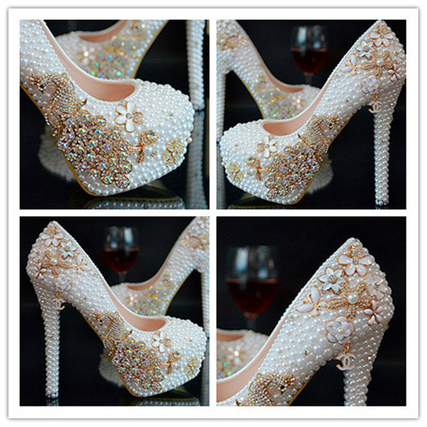 High Heeled Shoes Fashion Wedding Luxury Diamond Breads Ornament Bride Shoes Hot Comfortable and Non-slip Bridesmaid Shoes