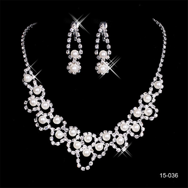 2022Eyesight Fashion Bride Jewel Sets 15036 Crystal Wedding Bridal Round Necklace Earring Evening Party Jewelry