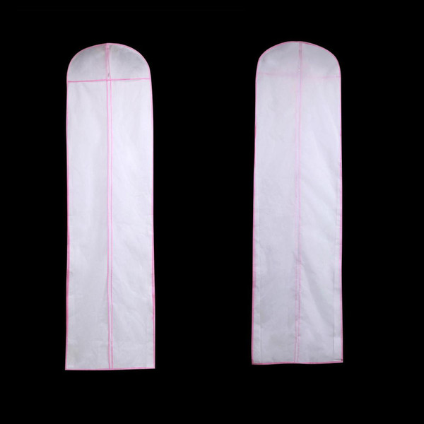 Cheap No Signage 180cm Long White Pink Wedding Evening Dress Dust Coat Travel Garment Storage Bag Bridal Accessories In Stock Best Price