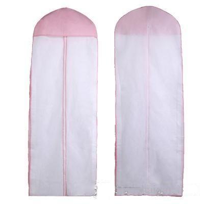 Free Shipping No Logo Wedding Dress Bag Garment Cover Travel Storage Dust Cover 180cm Long No Signage In Stock White Pink Wedding Accessory