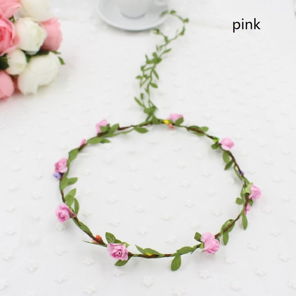 400pcs Bohemian Style Wreath Flower Crown Wedding Garland Forehead Hair Head Band Beach Wreath WA0567