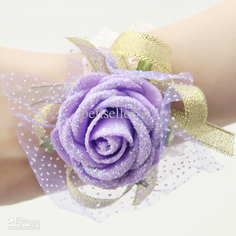 Simulation flowers Wedding Banquet Party Supply Bridal Wrist Flower Bridesmaid Hand Flower Free shipping