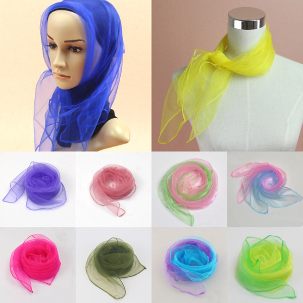 New Fashion Wedding Silk Scarf Lady Scarf Women's Organza Colorful Sweet Girls Christmas Gifts Wedding Guest Gifts Bridal Accessories F1206