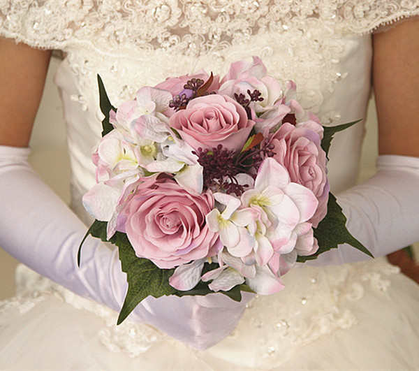 New Romantic Wedding Bridal Bouquet Flowers New Style Artificial Festive Party Wedding Home Garde Room Decorative Flowers