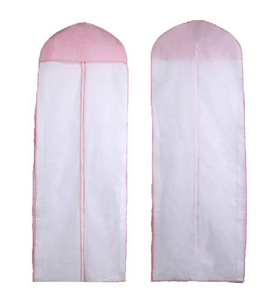 Cheap White & Pink Bridal Accressories 155cm Wedding Dress Bag Garment Cover Evening Dress Dust Cover Travel Storage Free Shipping