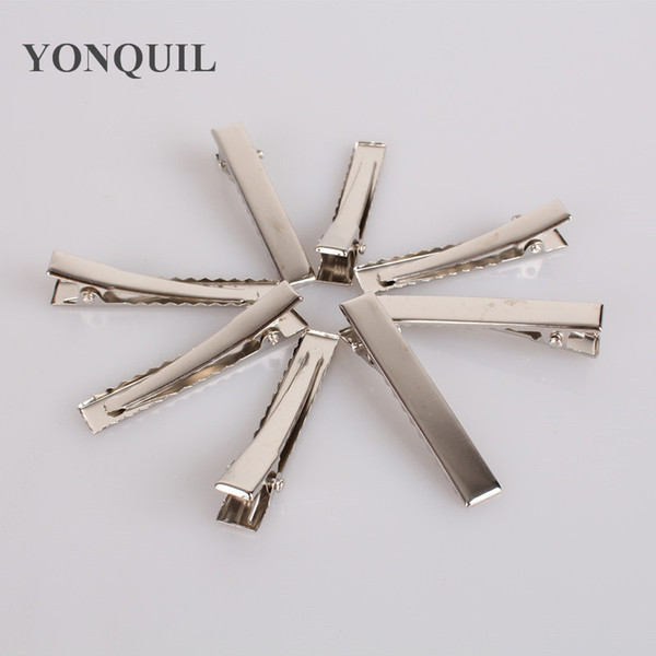 150pcs/lot Wholesale New Prong Barrettes &Brooch Clips Finding, Alligator clips Crocodile Clips 45mm Fit Jewelry DIY accessories SYHC04