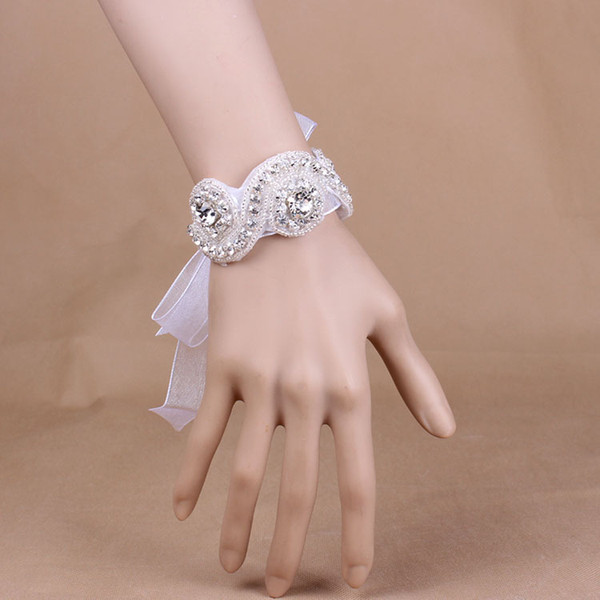 Luxury Perfect Handmade Rhinestone Bridal Wrist Ornament Long Silk Hot Sale Wedding Party Banquet Accessories For Women