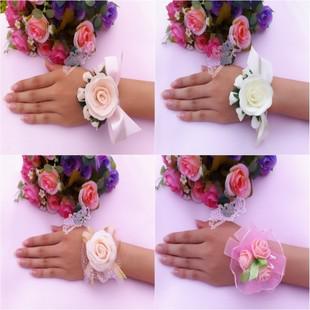 10 pcs Wedding supplies bride hand flower sisters hand flowers roses wedding props