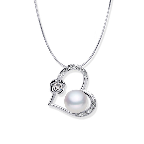 Women Pearl Pendant necklace with S925 Silver Chain for Many Occasions, sterling silver necklaces Jewelry Accessories for Women