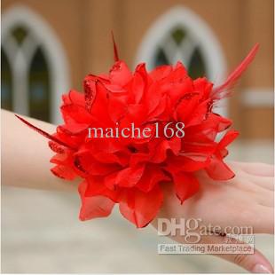 10 pcs Children performing flowers, the bride hand flower head flower, bridesmaid wrist flower