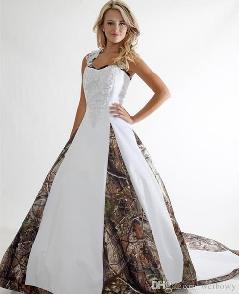 Hot Sale New Wedding Dresses With Appliques Ball Gown Long Camouflage Wedding Party Dress Bridal Gowns