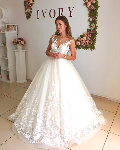 Elegant Lace Sheer Neck A-Line Wedding Dresses Cap Sleeves Maternity Pregnant Backless Beach Plus Size Custom Made Bridal Gowns DH4078