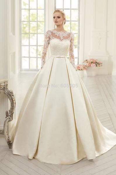 Mingli Tengda Luxury Satin Lace-up A-Line Wedding Dress Plus Size Elegant Sexy Applique Lace Backless Wedding Gowns vestidos de novia 