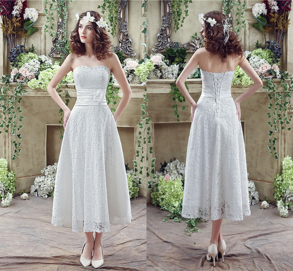 White Elegant Dresses Sweetheart A Line Long Lace Wedding Party Bride Dresses For Women Wedding Dresses Gowns HY4225