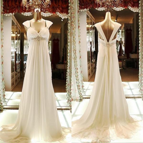 Pregnant Wedding Dresses 2015 Maternity Wedding Gowns Empire A Line Spaghetti Straps Beach Wedding Dresses Fancy Custom Made