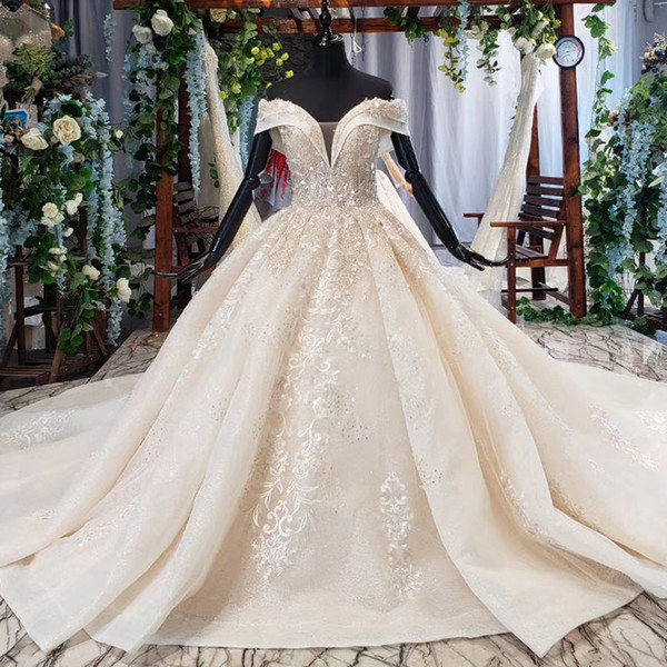 2022latest bohemian wedding dress sweetheart neck capped short sleeve backless lace up back sequins lace applique sexy wedding dresses new