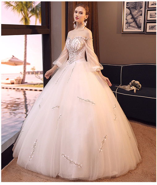 Mingli Tengda Luxury Lace Ball Gown Wedding Dress Plus Size Sexy Sweetheart Dream Princess Simple Wedding Dresses vestidos de noiva 