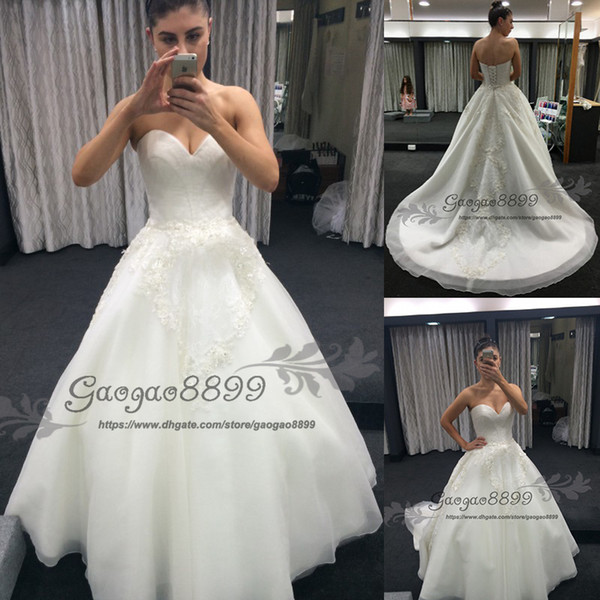 Elegant lace ball gown wedding dresses sweetheart 3D appliques flowers crystals beaded arabic lace up corset plus size bridal gowns