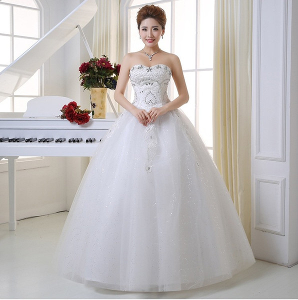 Shanghai Story Vintage Wedding Dress Vintage White Princess China Bridal Gown Lace Strapless Wedding Dress HS057