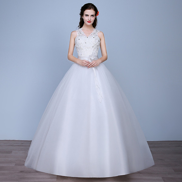 Shanghai Story V Neck Beaded Sexy Bow Wedding Dress maternity Plus Size Bride Ball Gown Wedding Dress Lace wedding gowns