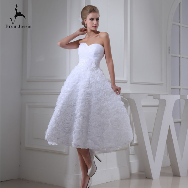 Eren Jossie Spring New Arrival White Bridal Wedding Dress Knee Length Beautiful Design Skirt Attractive Gown