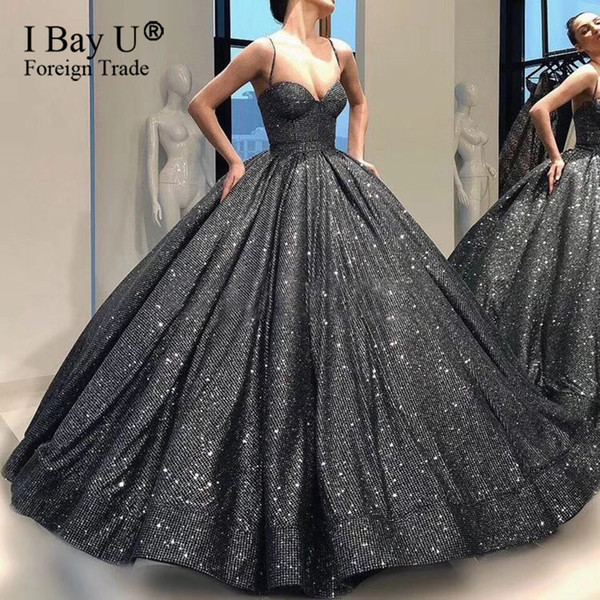 Luxury Sequins Lace Ball Gown Wedding Dresses 2019 Sweetheart Fashion Sexy Arabic Wedding Dress Real Photo