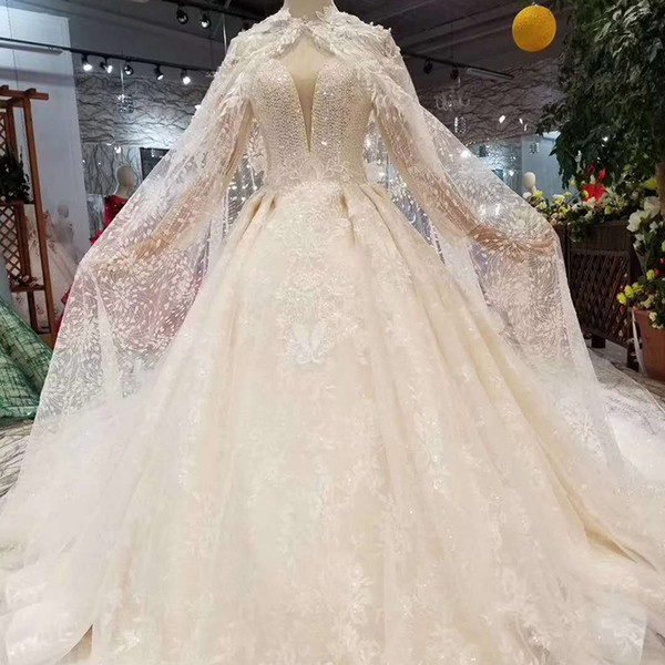 Luxury Sexy Wedding Gowns Long Tulle Applique Cape Sweetheart Off The Shoulder Wedding Dresses With Wedding Veil High Quality Customize