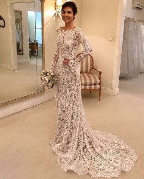 Long sleeves Vintage Wedding Dress New Bridal Gowns high quality Vestido De Noiva with Free Veils