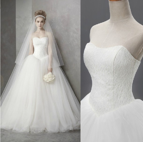 2019 New Arrival Fashion Tull Off-Shoulder Bride Gowns Lace Floor-Length Sexy Wedding Dress