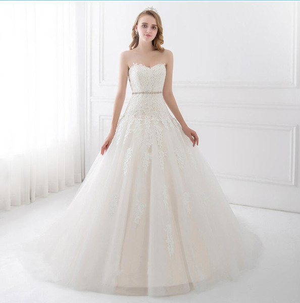 royal high waisted lace wedding dress for Ball Gown Wedding Dresses adult dressus:6-8-10-12-14-16-custom.