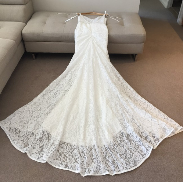 vintage lace Mermaid Wedding Dresses with pocket spaghetti straps sexy V neck Sweep Train plus size boho country backless Bridal dresses